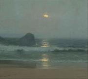 Lionel Walden Moonlight Over the Coast Germany oil painting artist